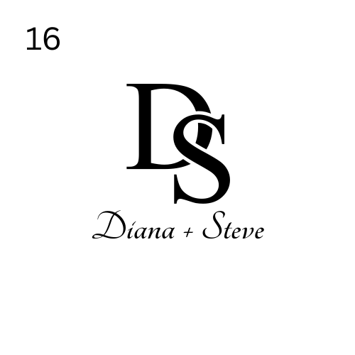 Wedding monogram floor wrap template 16