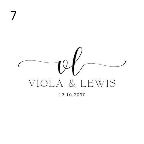 Romantic botanical monogram wedding floor wrap design