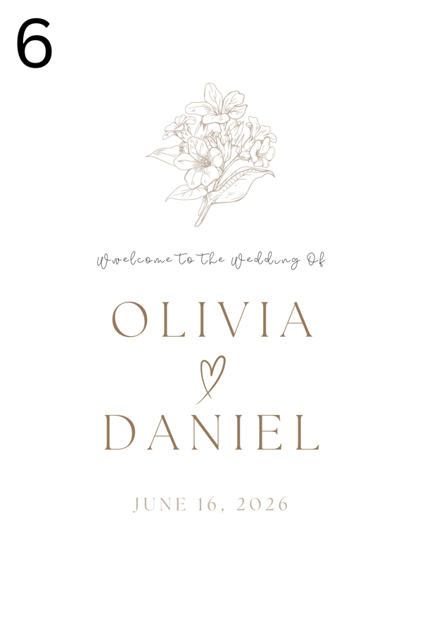 Wedding welcome board template 6