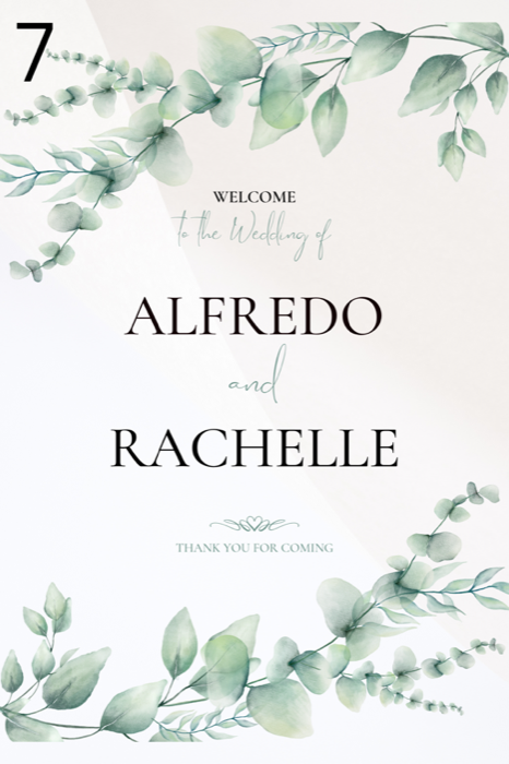 Wedding welcome board template 7